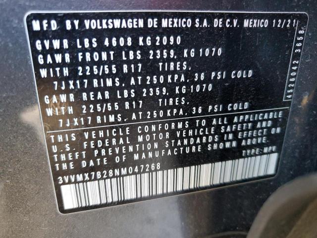 Photo 12 VIN: 3VVMX7B28NM047268 - VOLKSWAGEN TAOS S 