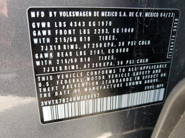 Photo 12 VIN: 3VVTX7B24NM069697 - VOLKSWAGEN TAOS SE 