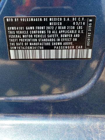 Photo 12 VIN: 3VW167AJ3GM341786 - VOLKSWAGEN JETTA S 