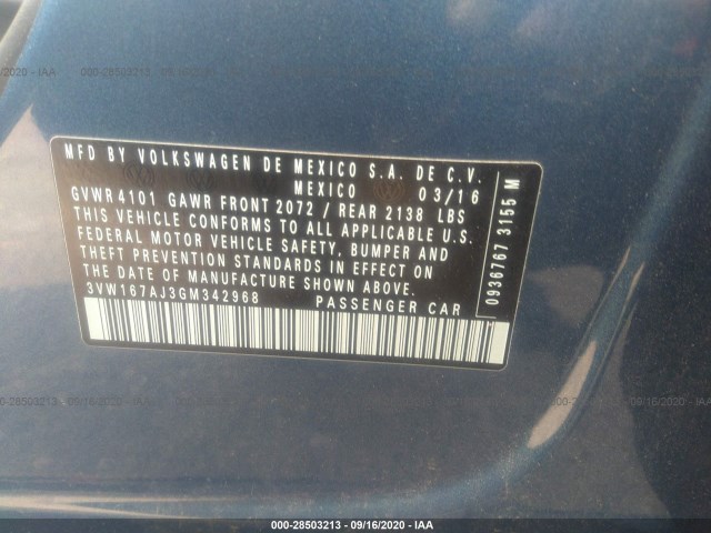 Photo 8 VIN: 3VW167AJ3GM342968 - VOLKSWAGEN JETTA SEDAN 