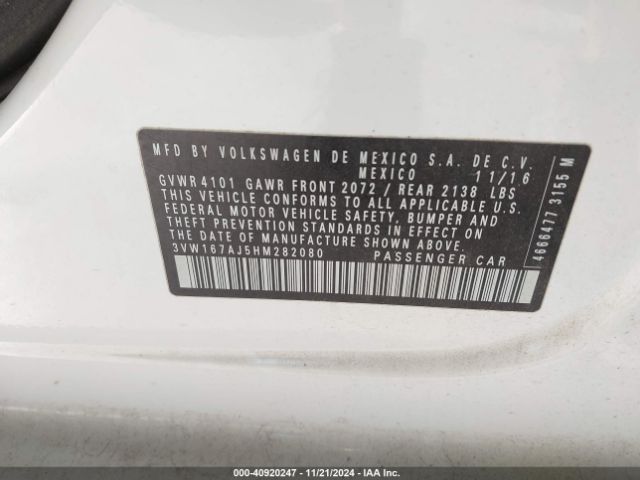 Photo 8 VIN: 3VW167AJ5HM282080 - VOLKSWAGEN JETTA 