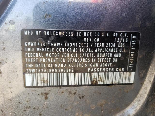 Photo 9 VIN: 3VW167AJ9GM303902 - VOLKSWAGEN JETTA S 