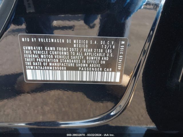 Photo 8 VIN: 3VW167AJ9HM295088 - VOLKSWAGEN JETTA 