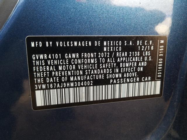 Photo 9 VIN: 3VW167AJ9HM304002 - VOLKSWAGEN JETTA S 