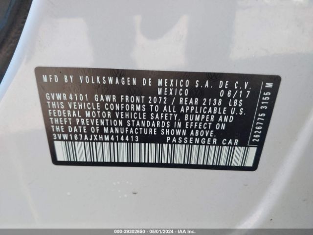 Photo 8 VIN: 3VW167AJXHM414413 - VOLKSWAGEN JETTA 