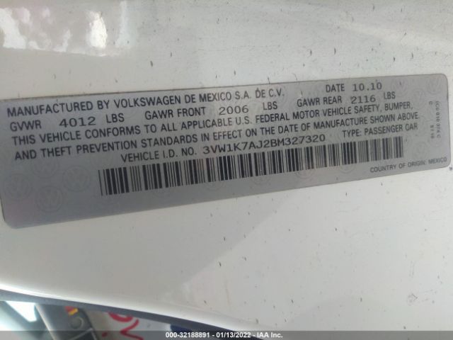 Photo 8 VIN: 3VW1K7AJ2BM327320 - VOLKSWAGEN JETTA SEDAN 