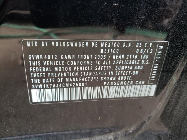 Photo 9 VIN: 3VW1K7AJ4CM425881 - VOLKSWAGEN JETTA BASE 