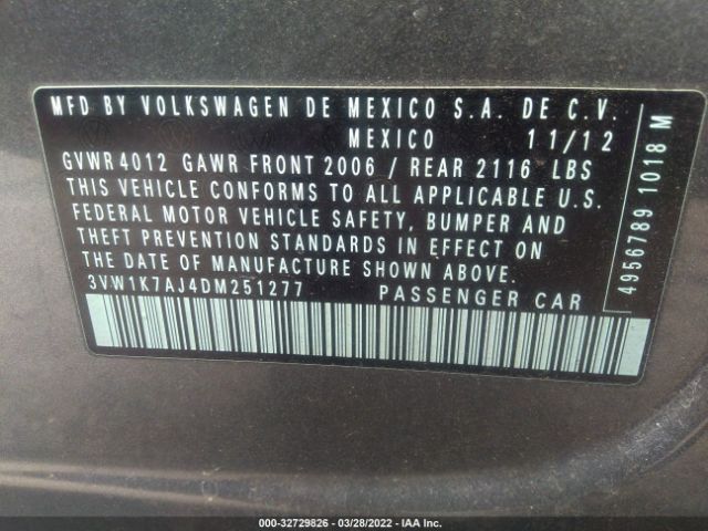 Photo 8 VIN: 3VW1K7AJ4DM251277 - VOLKSWAGEN JETTA SEDAN 