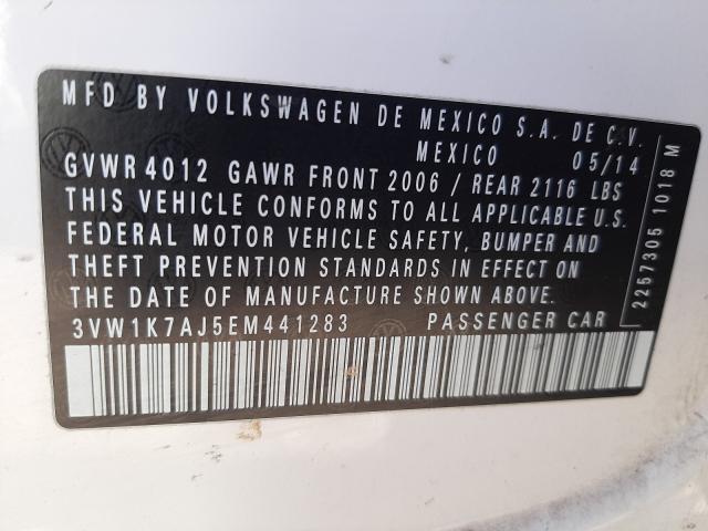 Photo 9 VIN: 3VW1K7AJ5EM441283 - VOLKSWAGEN JETTA BASE 