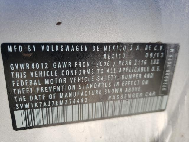 Photo 9 VIN: 3VW1K7AJ7EM374492 - VOLKSWAGEN JETTA 