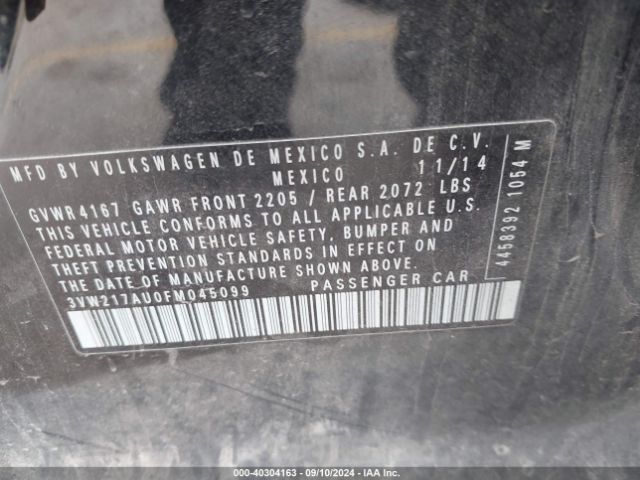 Photo 8 VIN: 3VW217AU0FM045099 - VOLKSWAGEN GOLF 