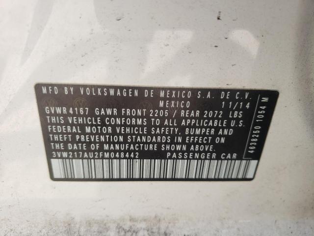 Photo 9 VIN: 3VW217AU2FM048442 - VOLKSWAGEN GOLF 