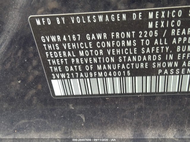 Photo 8 VIN: 3VW217AU9FM040015 - VOLKSWAGEN GOLF 