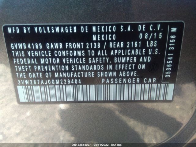 Photo 8 VIN: 3VW267AJ0GM229404 - VOLKSWAGEN JETTA SEDAN 