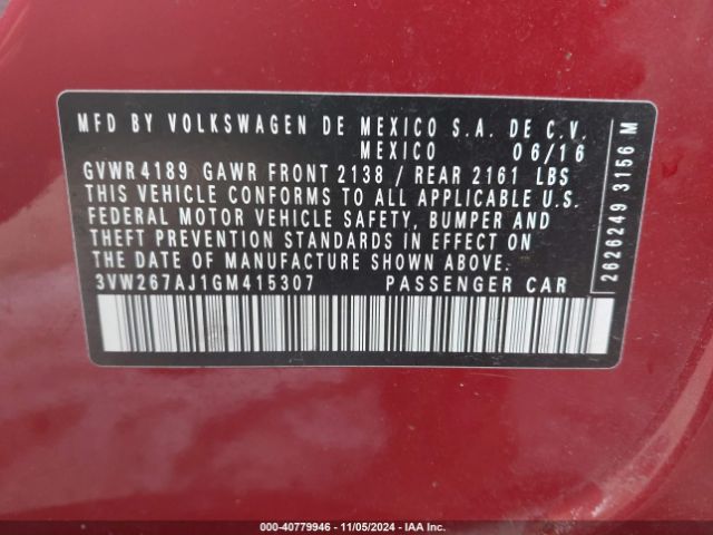 Photo 8 VIN: 3VW267AJ1GM415307 - VOLKSWAGEN JETTA 