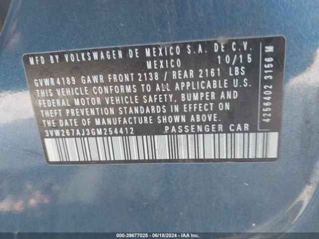 Photo 8 VIN: 3VW267AJ3GM254412 - VOLKSWAGEN JETTA 