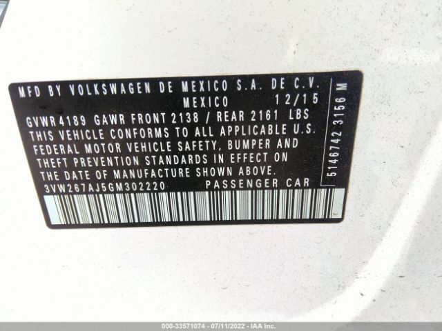 Photo 8 VIN: 3VW267AJ5GM302220 - VOLKSWAGEN JETTA SEDAN 