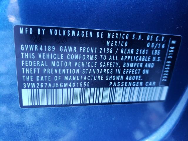 Photo 9 VIN: 3VW267AJ5GM401555 - VOLKSWAGEN JETTA S 