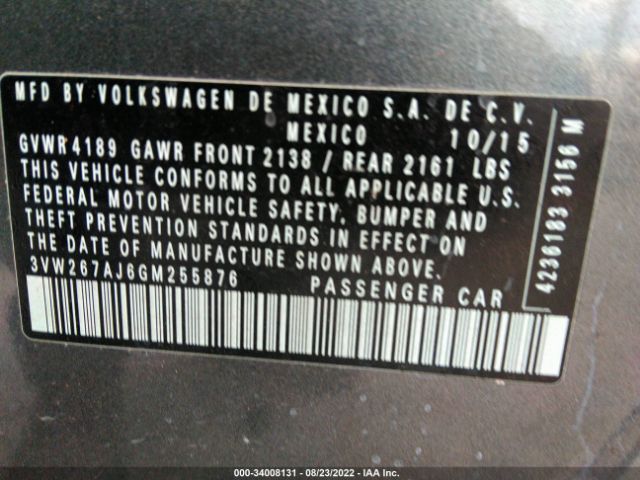 Photo 8 VIN: 3VW267AJ6GM255876 - VOLKSWAGEN JETTA SEDAN 