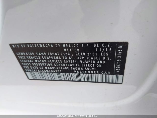 Photo 8 VIN: 3VW267AJ6GM284701 - VOLKSWAGEN JETTA 