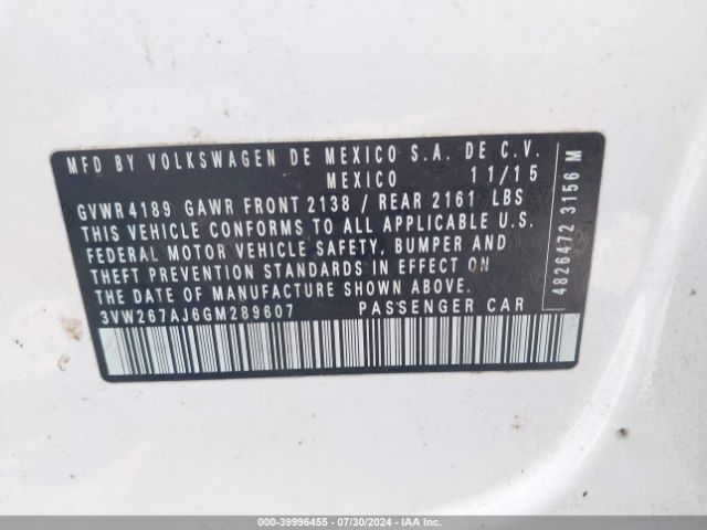 Photo 8 VIN: 3VW267AJ6GM289607 - VOLKSWAGEN JETTA 