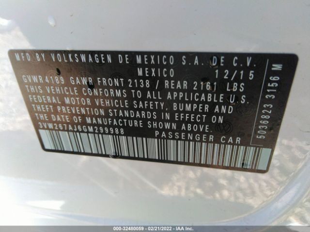 Photo 8 VIN: 3VW267AJ6GM299988 - VOLKSWAGEN JETTA SEDAN 