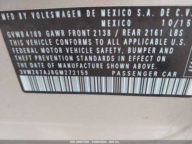 Photo 8 VIN: 3VW267AJ8GM272159 - VOLKSWAGEN JETTA 