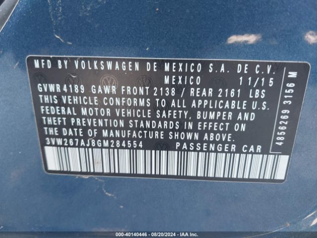 Photo 8 VIN: 3VW267AJ8GM284554 - VOLKSWAGEN JETTA 