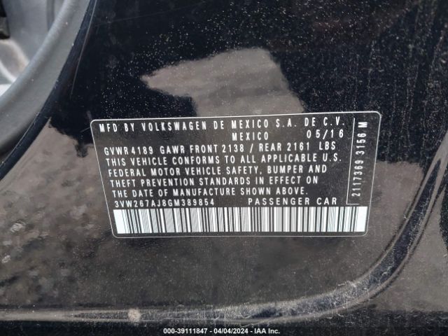 Photo 8 VIN: 3VW267AJ8GM389854 - VOLKSWAGEN JETTA 