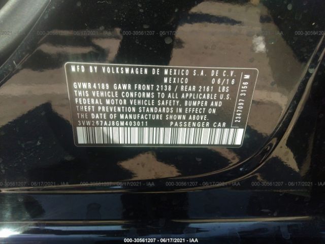 Photo 8 VIN: 3VW267AJ8GM403011 - VOLKSWAGEN JETTA SEDAN 