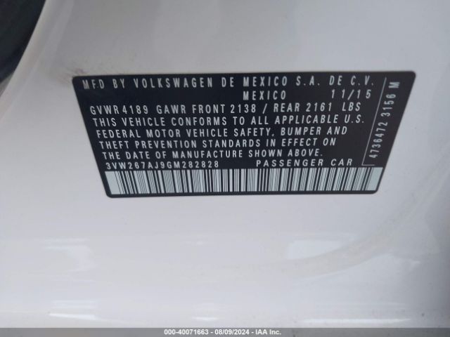 Photo 8 VIN: 3VW267AJ9GM282828 - VOLKSWAGEN JETTA 