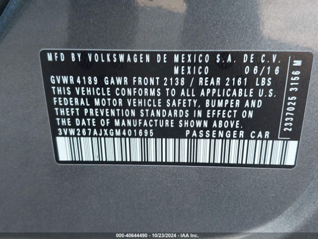 Photo 8 VIN: 3VW267AJXGM401695 - VOLKSWAGEN JETTA 