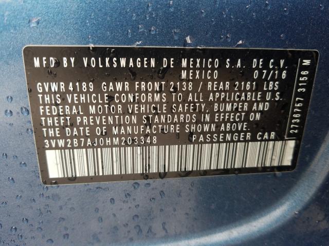 Photo 9 VIN: 3VW2B7AJ0HM203348 - VOLKSWAGEN JETTA S 