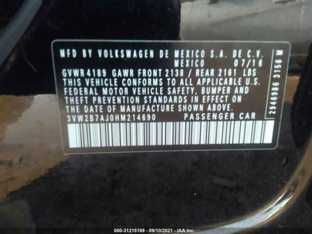 Photo 8 VIN: 3VW2B7AJ0HM214690 - VOLKSWAGEN JETTA 