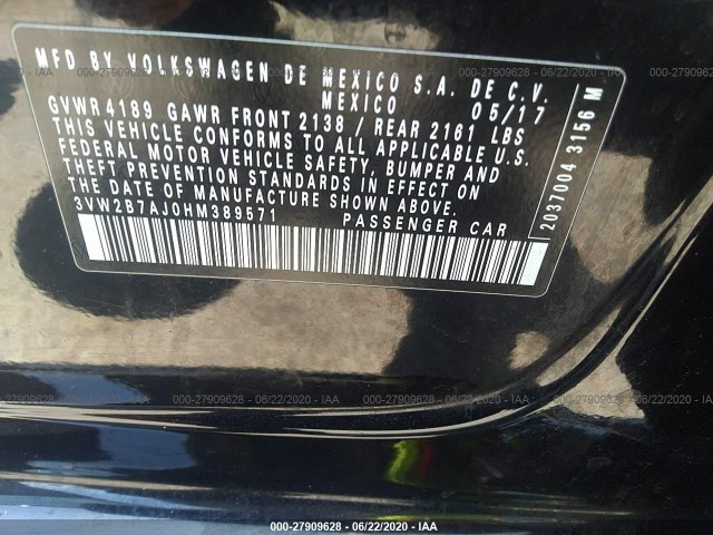 Photo 8 VIN: 3VW2B7AJ0HM389571 - VOLKSWAGEN JETTA 