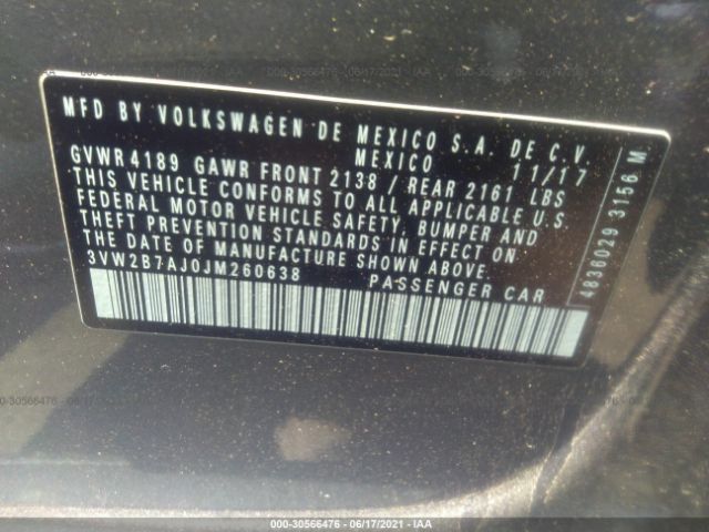 Photo 8 VIN: 3VW2B7AJ0JM260638 - VOLKSWAGEN JETTA 