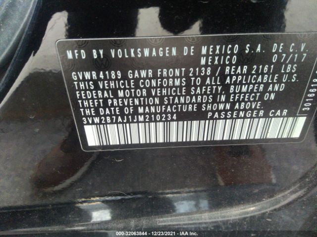 Photo 8 VIN: 3VW2B7AJ1JM210234 - VOLKSWAGEN JETTA 