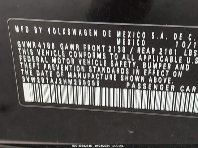 Photo 8 VIN: 3VW2B7AJ2HM259095 - VOLKSWAGEN JETTA 