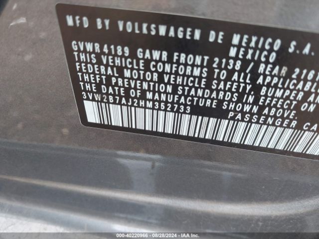 Photo 8 VIN: 3VW2B7AJ2HM352733 - VOLKSWAGEN JETTA 