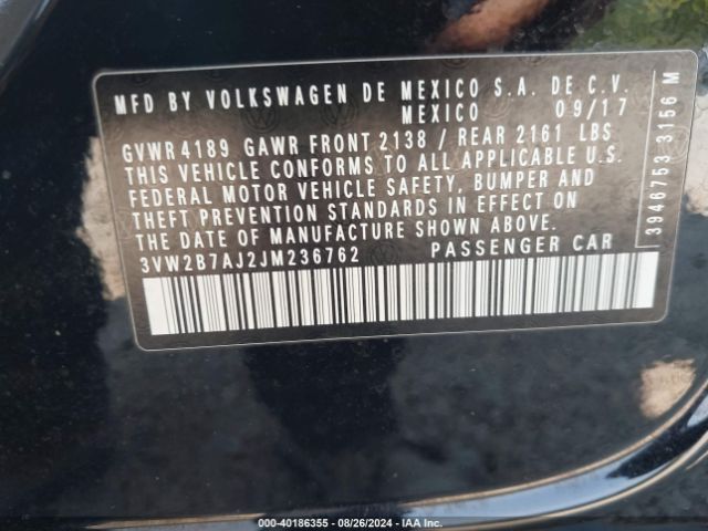 Photo 8 VIN: 3VW2B7AJ2JM236762 - VOLKSWAGEN JETTA 