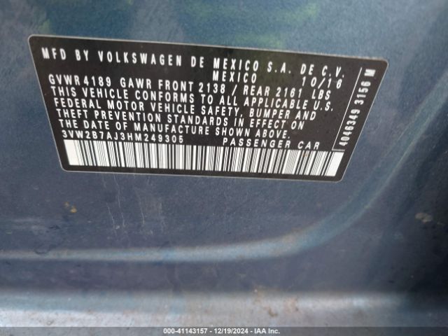 Photo 8 VIN: 3VW2B7AJ3HM249305 - VOLKSWAGEN JETTA 