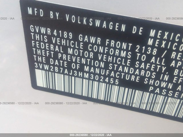 Photo 8 VIN: 3VW2B7AJ3HM302455 - VOLKSWAGEN JETTA 