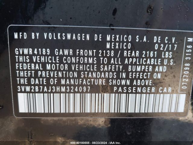 Photo 8 VIN: 3VW2B7AJ3HM324097 - VOLKSWAGEN JETTA 