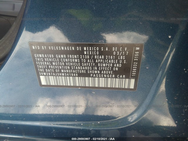 Photo 8 VIN: 3VW2B7AJ3HM341949 - VOLKSWAGEN JETTA 