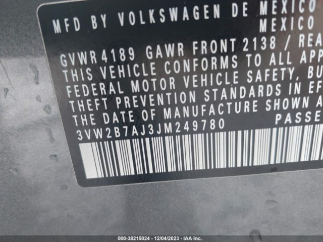 Photo 8 VIN: 3VW2B7AJ3JM249780 - VOLKSWAGEN JETTA 