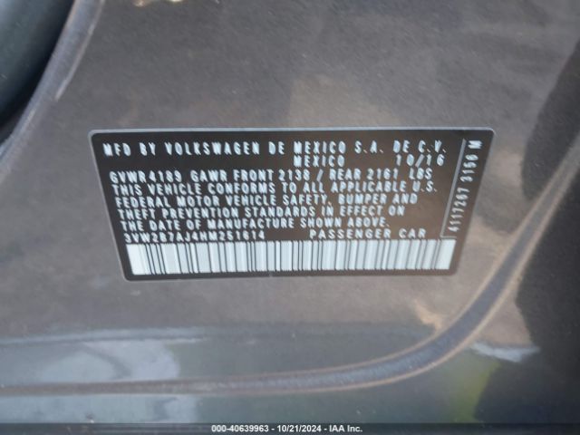 Photo 8 VIN: 3VW2B7AJ4HM251614 - VOLKSWAGEN JETTA 