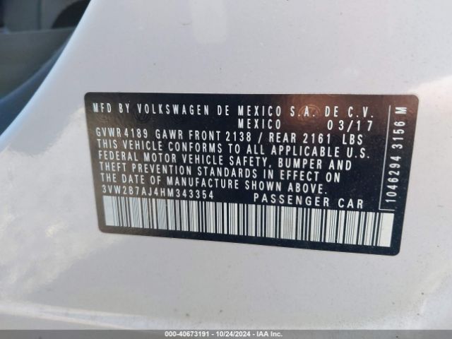 Photo 8 VIN: 3VW2B7AJ4HM343354 - VOLKSWAGEN JETTA 