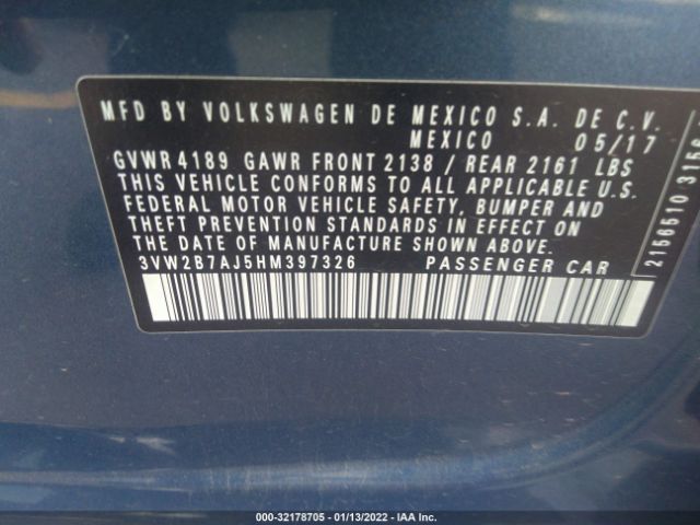 Photo 8 VIN: 3VW2B7AJ5HM397326 - VOLKSWAGEN JETTA 