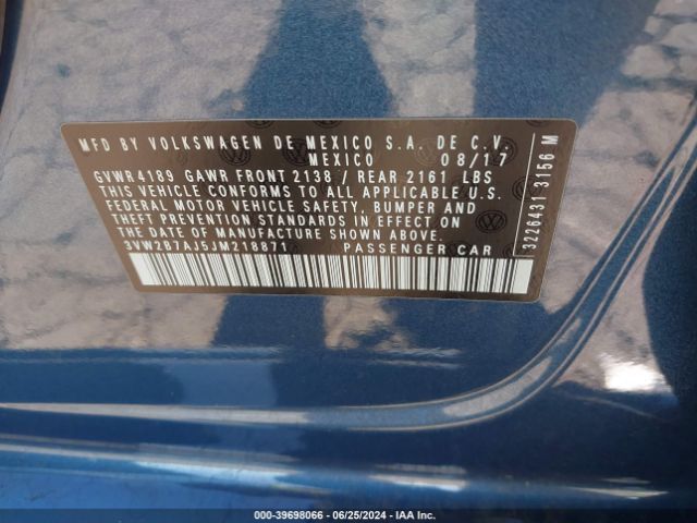 Photo 8 VIN: 3VW2B7AJ5JM218871 - VOLKSWAGEN JETTA 