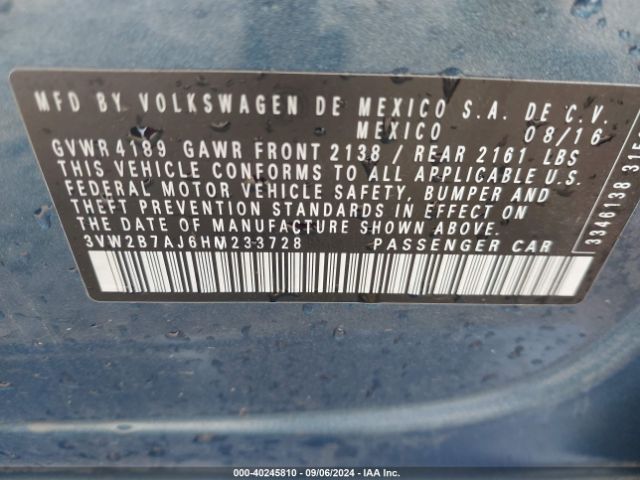 Photo 8 VIN: 3VW2B7AJ6HM233728 - VOLKSWAGEN JETTA 